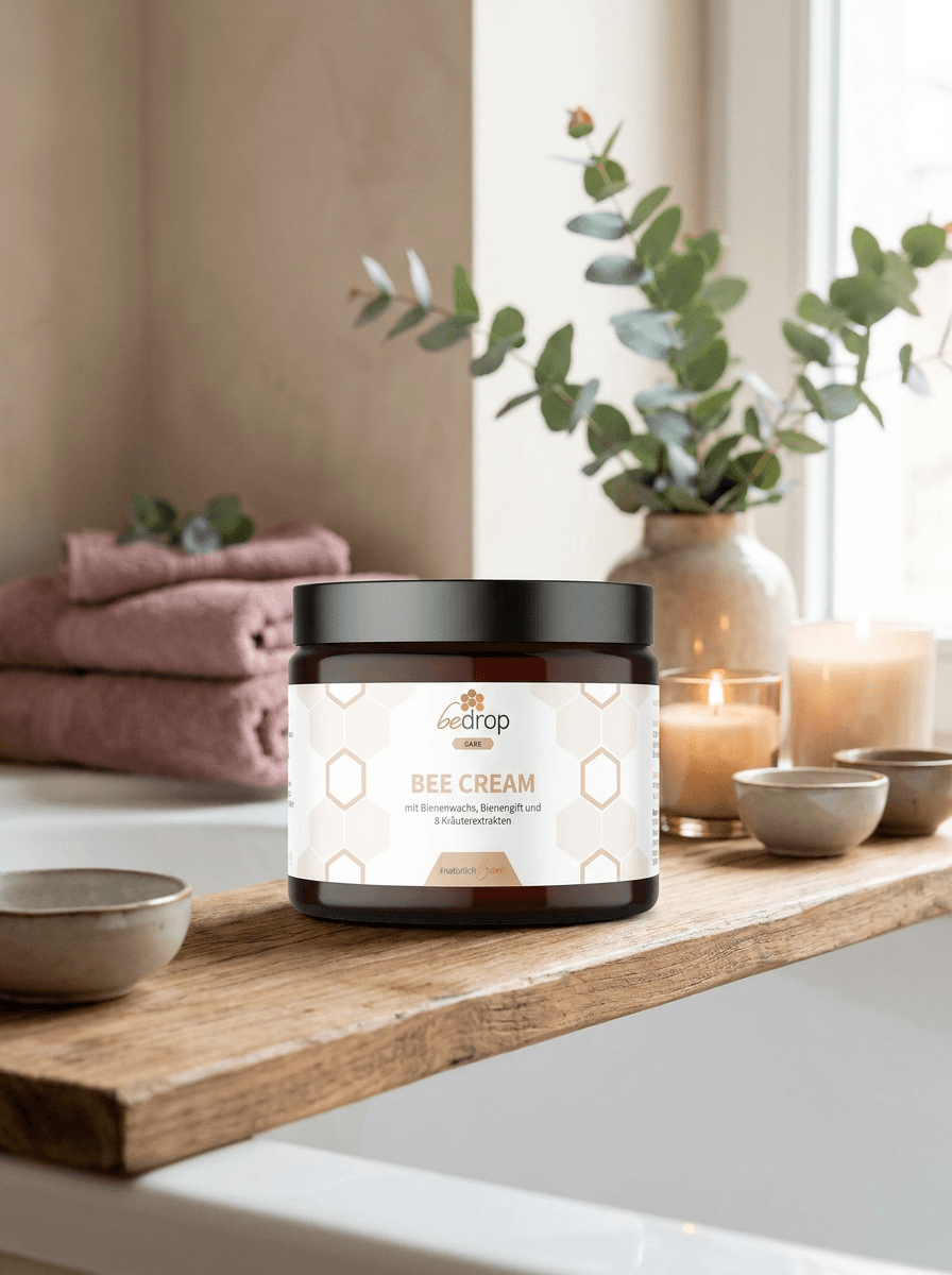 Großes Glas Bee Cream Bienengiftsalbe von Bedrop