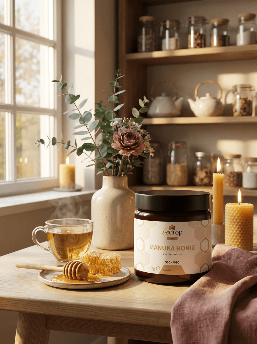 Glas Manuka Honig von Bedrop