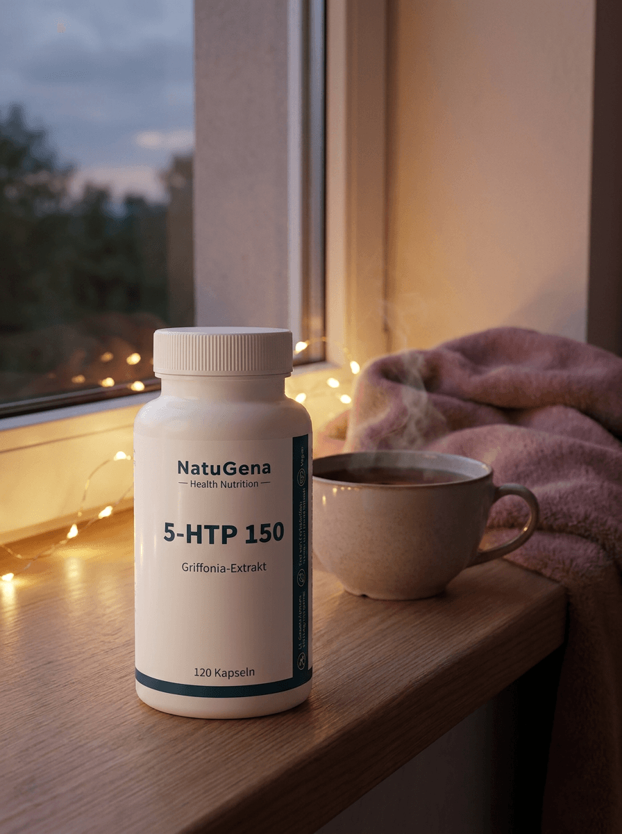 Weiße Produktdose 5-HTP 150 von NatuGena