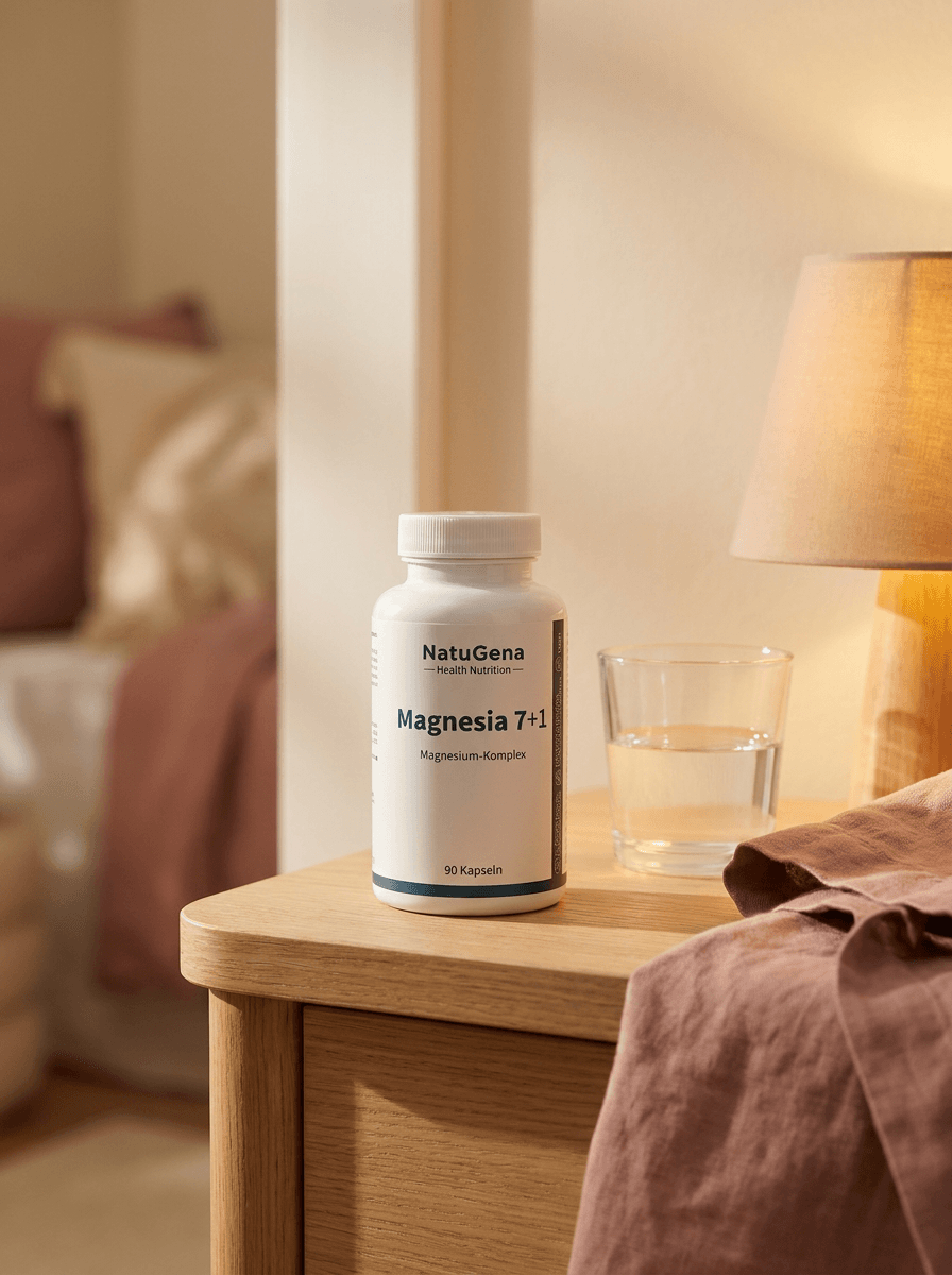 Weiße Produktdose Magnesia 7+1 von NatuGena