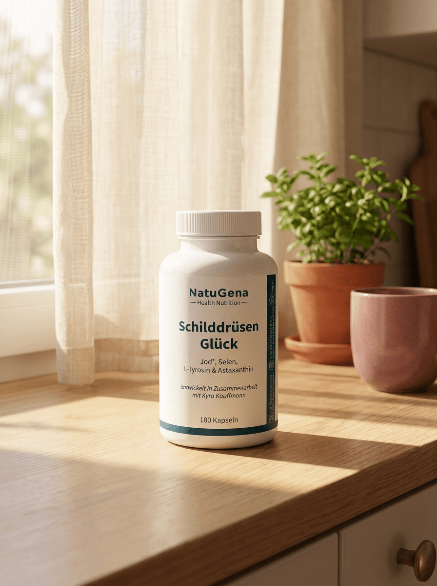 Weiße Produktdose SchilddrüsenGlück von NatuGena